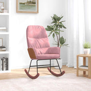 gyngestol fløjl lyserød