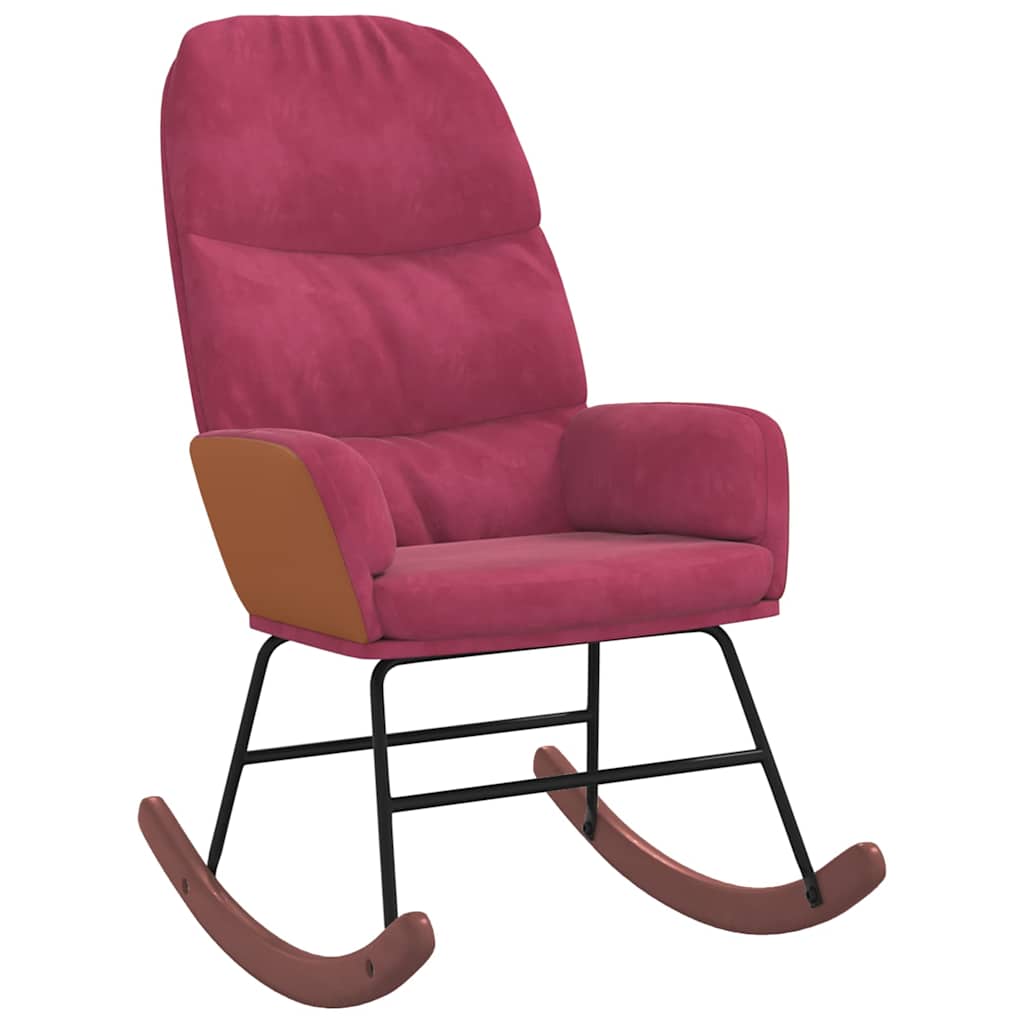 gyngestol fløjl vinrød