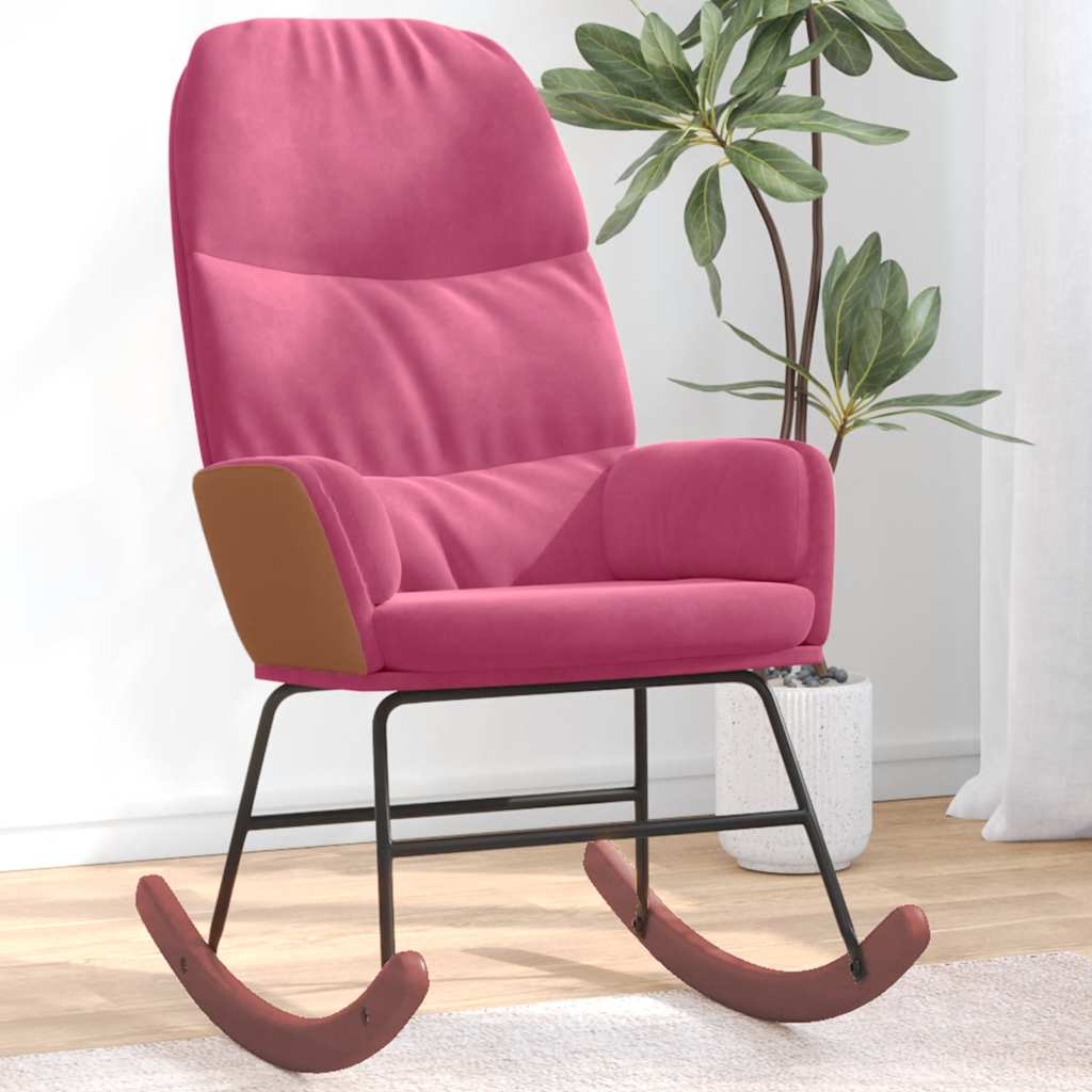 gyngestol fløjl vinrød