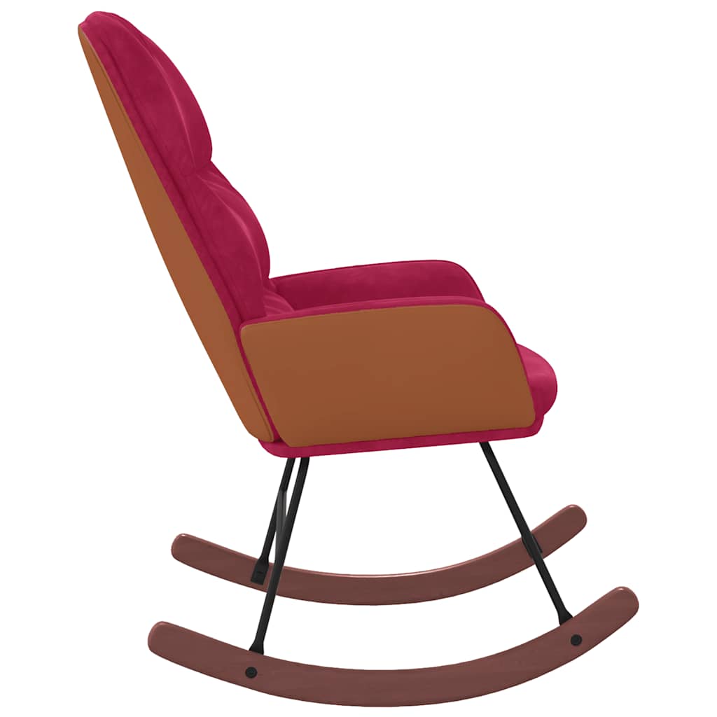 gyngestol fløjl vinrød