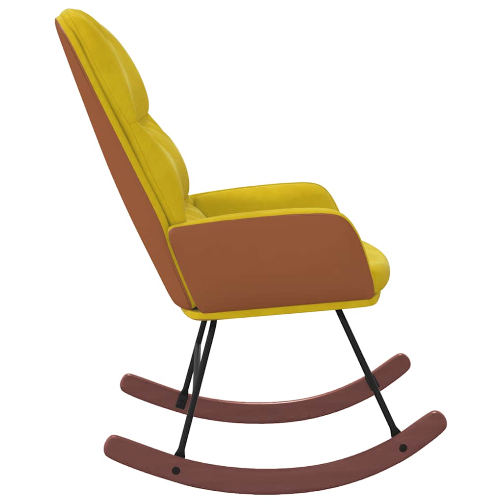 gyngestol fløjl gul