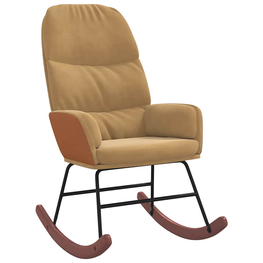 gyngestol fløjl brun