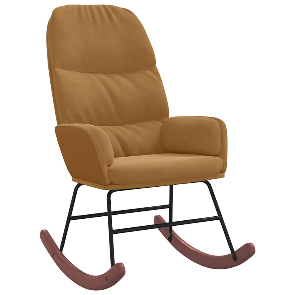 gyngestol fløjl brun