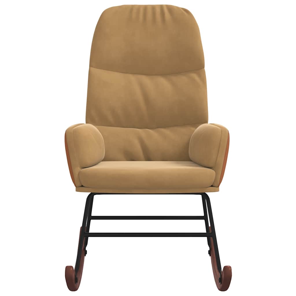 gyngestol fløjl brun