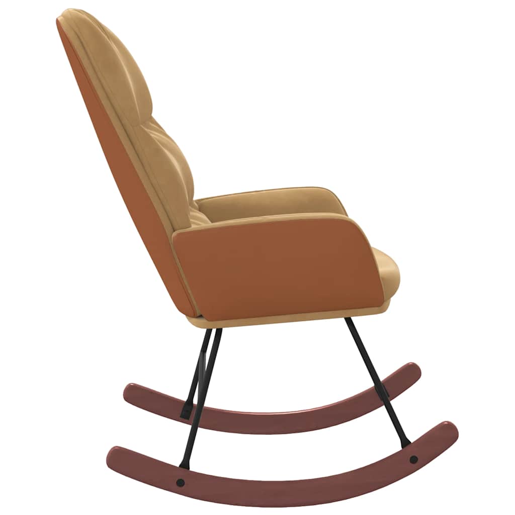 gyngestol fløjl brun