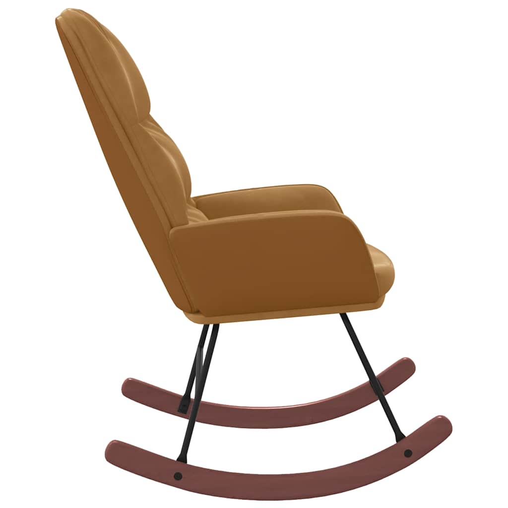 gyngestol fløjl brun