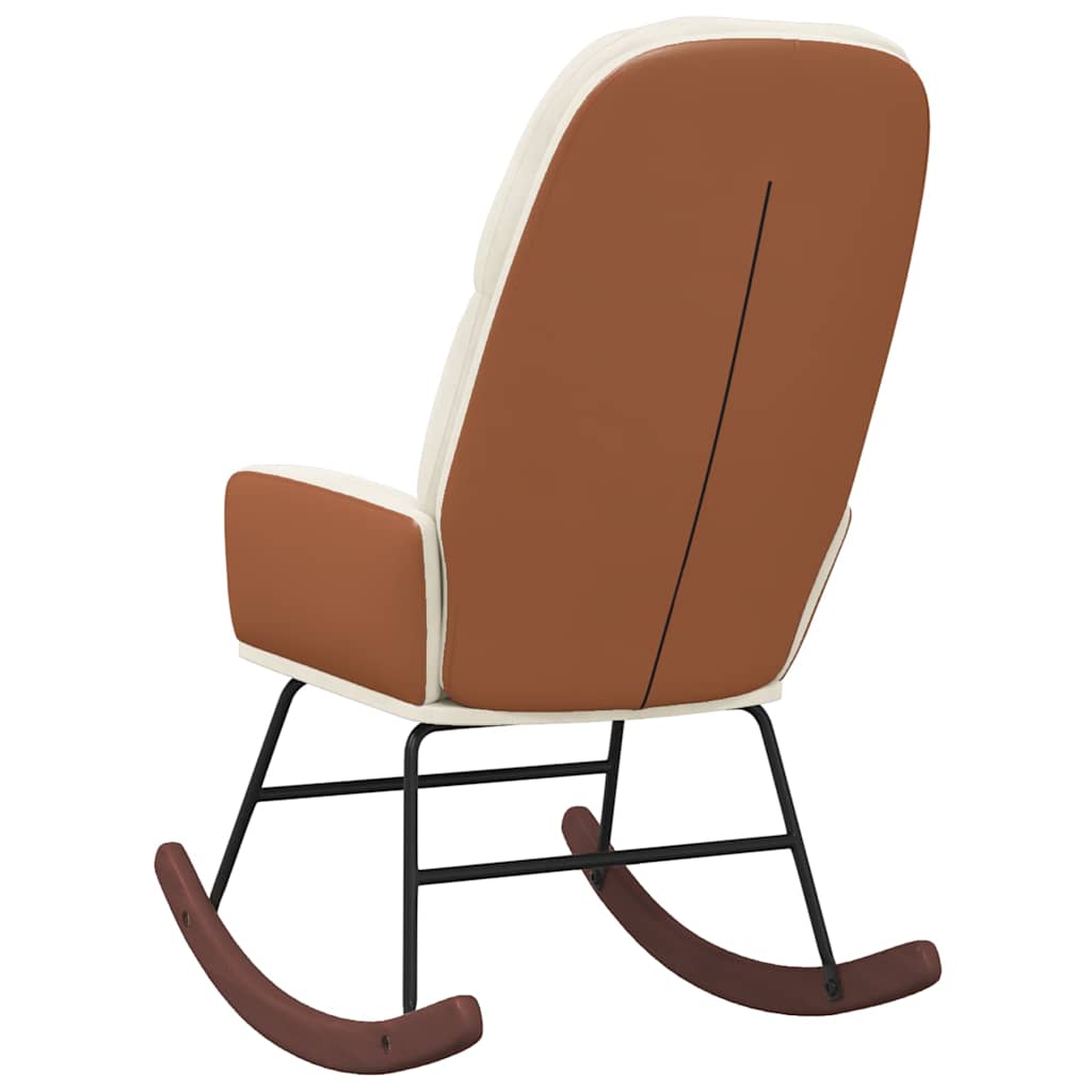 gyngestol fløjl cremehvid