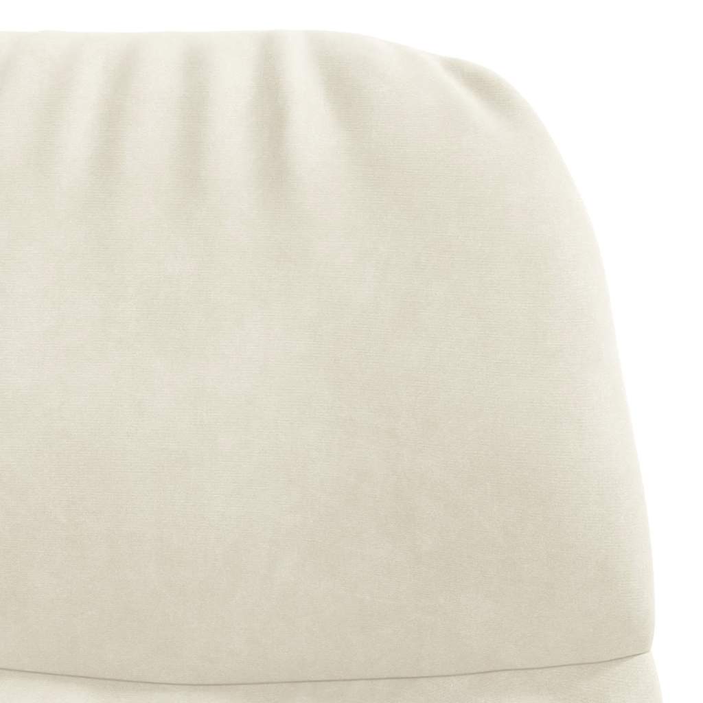 gyngestol fløjl cremehvid