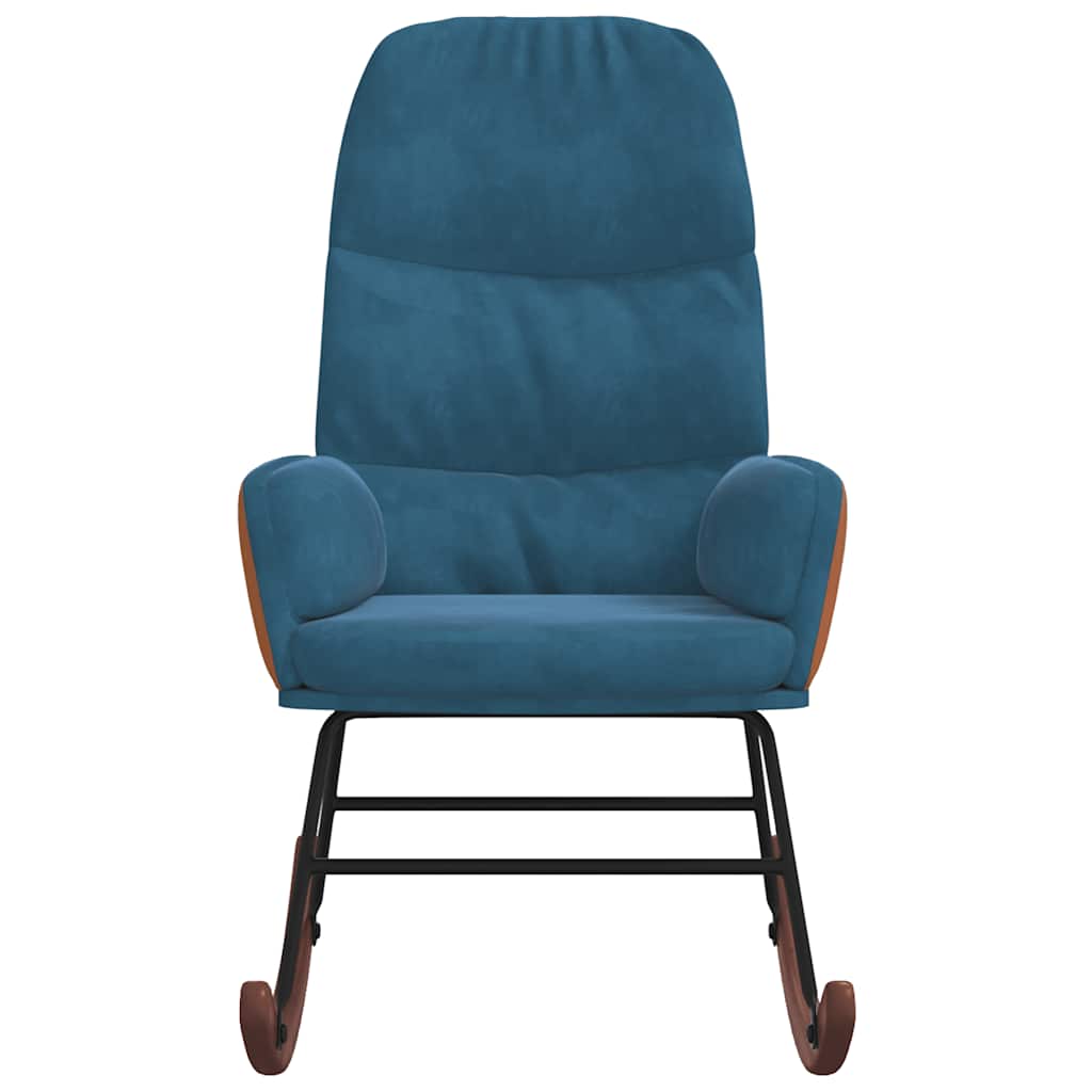 gyngestol fløjl blå