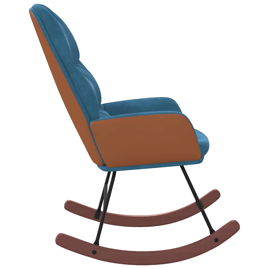 gyngestol fløjl blå