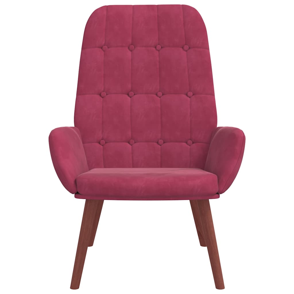 lænestol fløjl vinrød