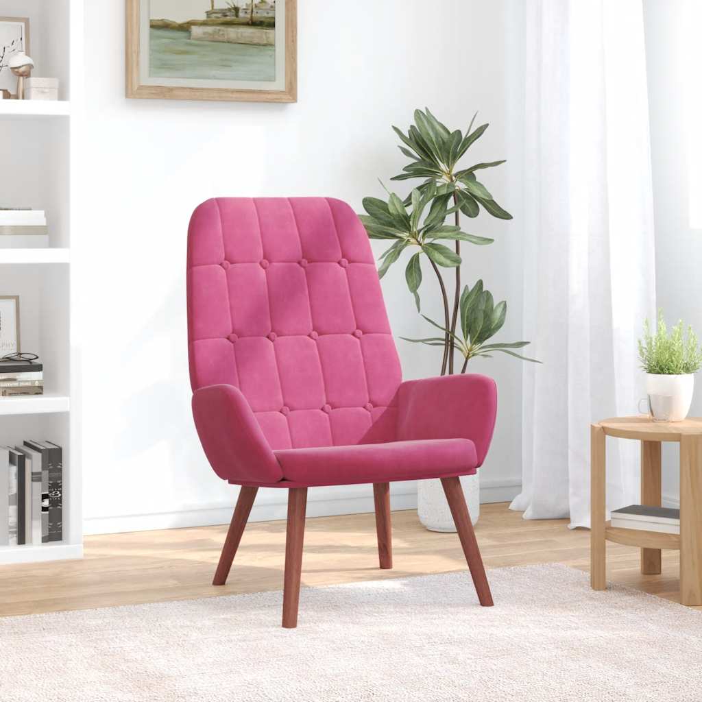 lænestol fløjl vinrød