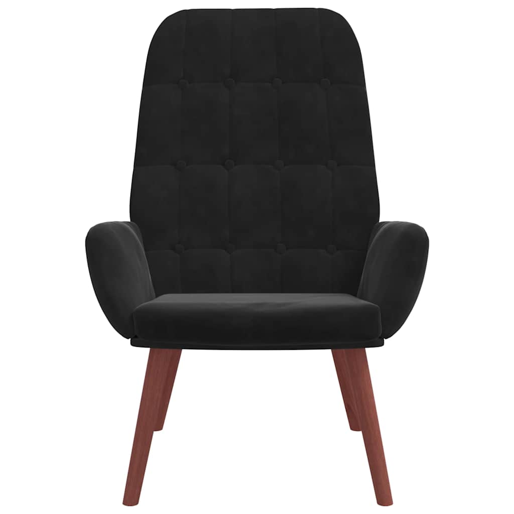 lænestol fløjl sort