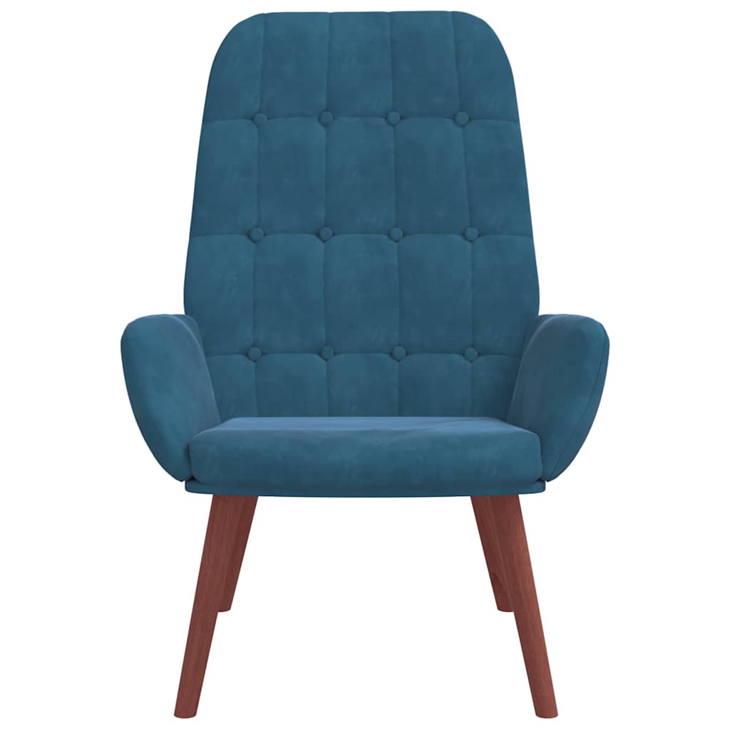 lænestol fløjl blå