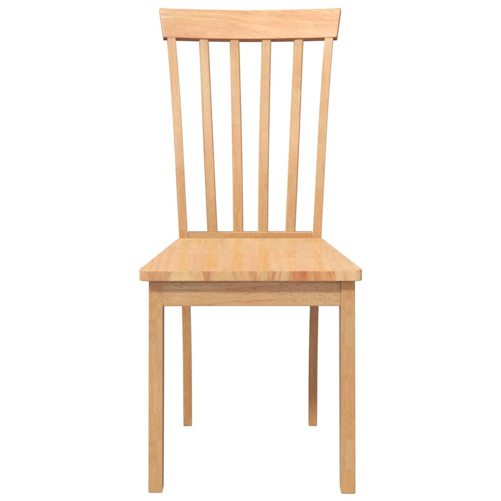 spisebordsstole 2 stk. massivt gummitræ naturfarvet