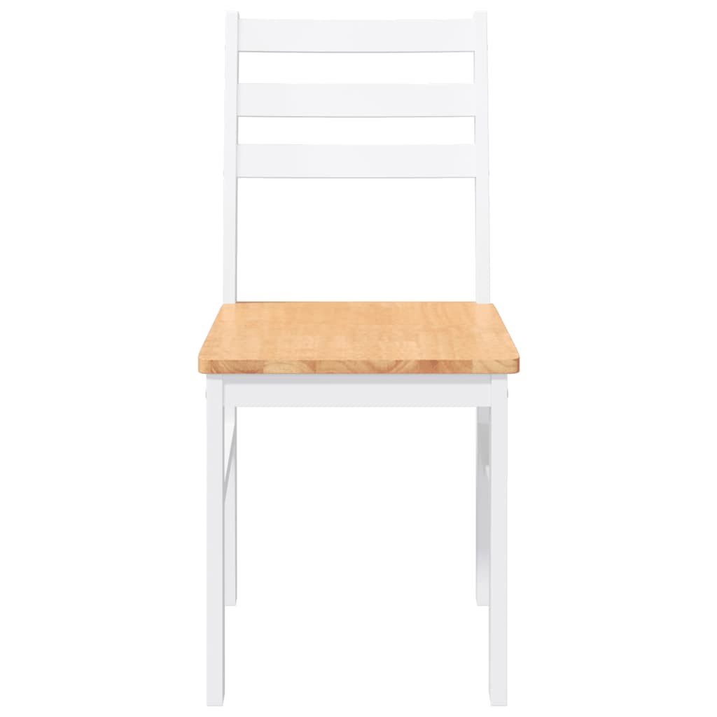 spisebordsstole 2 stk. massivt gummitræ hvid