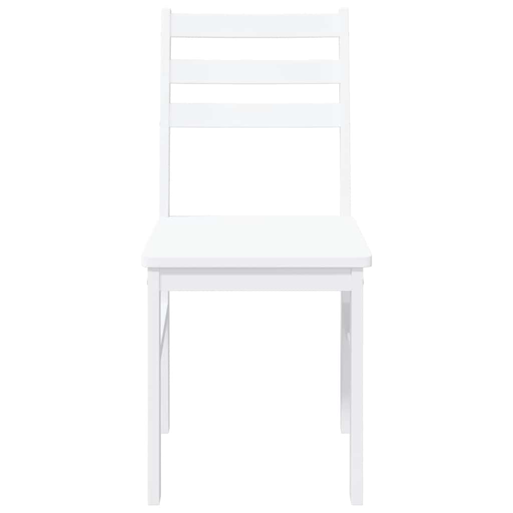 spisebordsstole 2 stk. massivt gummitræ hvid