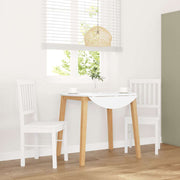 spisebordsstole 2 stk. massivt gummitræ hvid