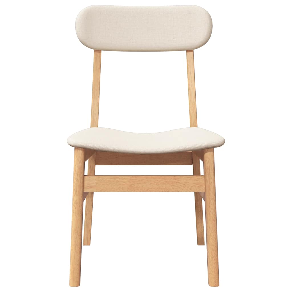 spisebordsstole med hynder 2 stk. massivt gummitræ