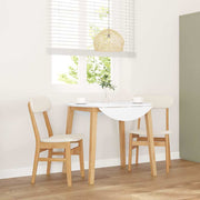 spisebordsstole med hynder 2 stk. massivt gummitræ