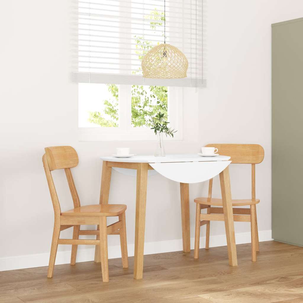 spisebordsstole 2 stk. massivt gummitræ