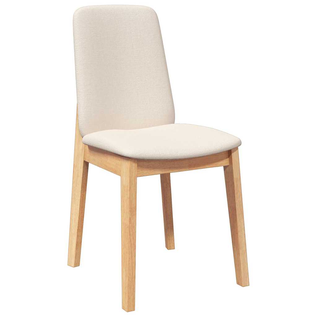 spisebordsstole med hynder 2 stk. massivt gummitræ