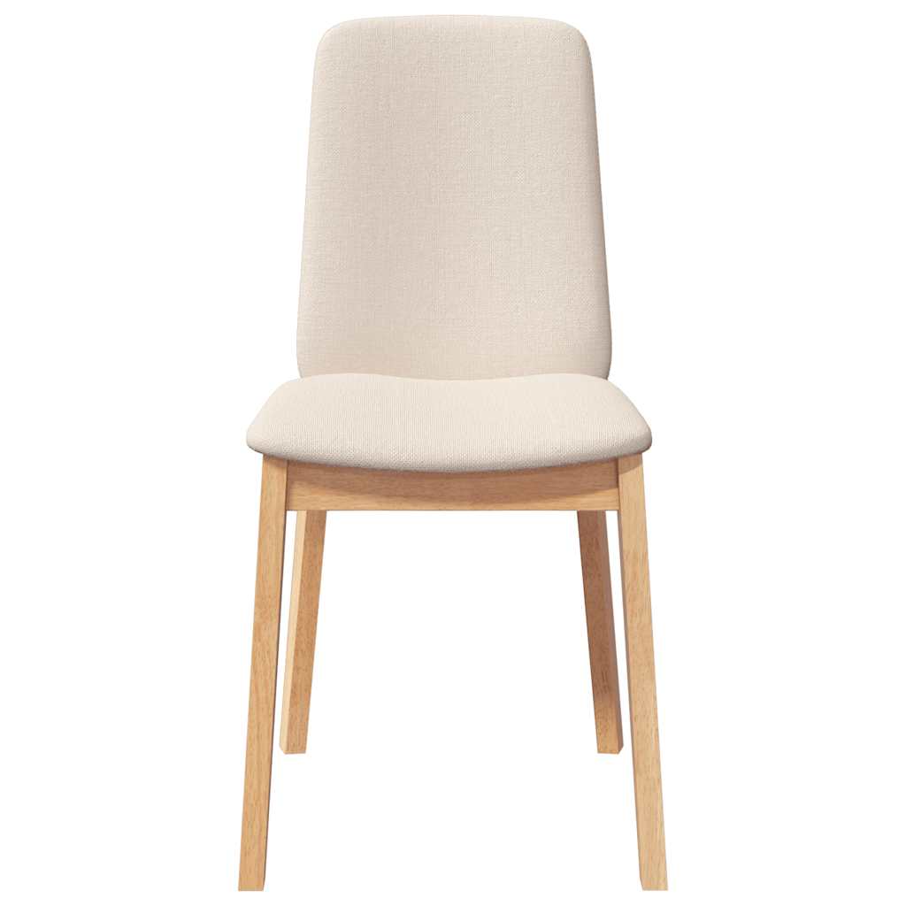 spisebordsstole med hynder 2 stk. massivt gummitræ