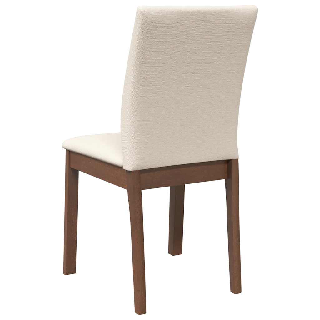 spisebordsstole med hynder 2 stk. massivt gummitræ brun