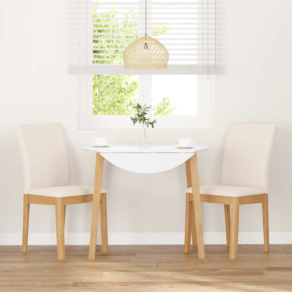 spisebordsstole med hynder 2 stk. massivt gummitræ