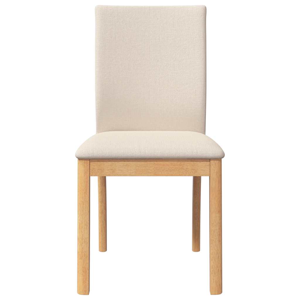 spisebordsstole med hynder 2 stk. massivt gummitræ