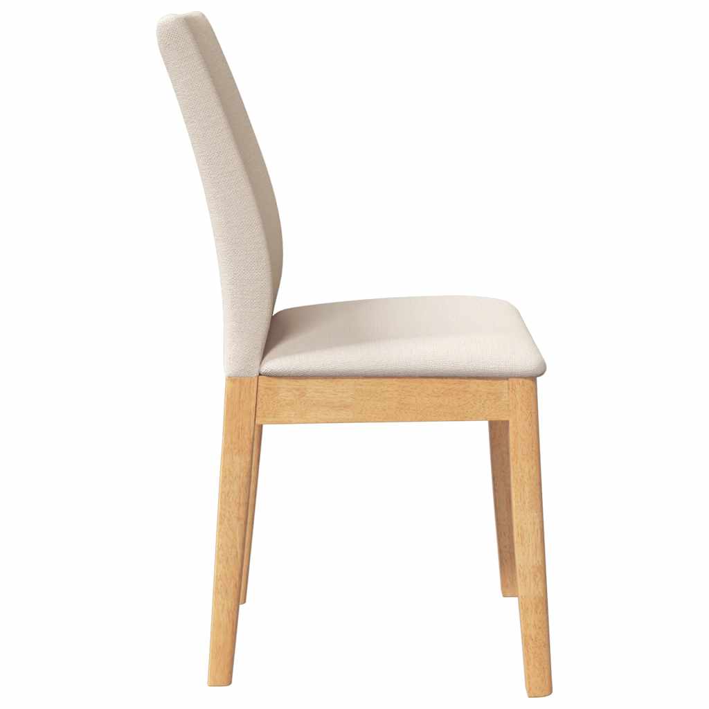 spisebordsstole med hynder 2 stk. massivt gummitræ