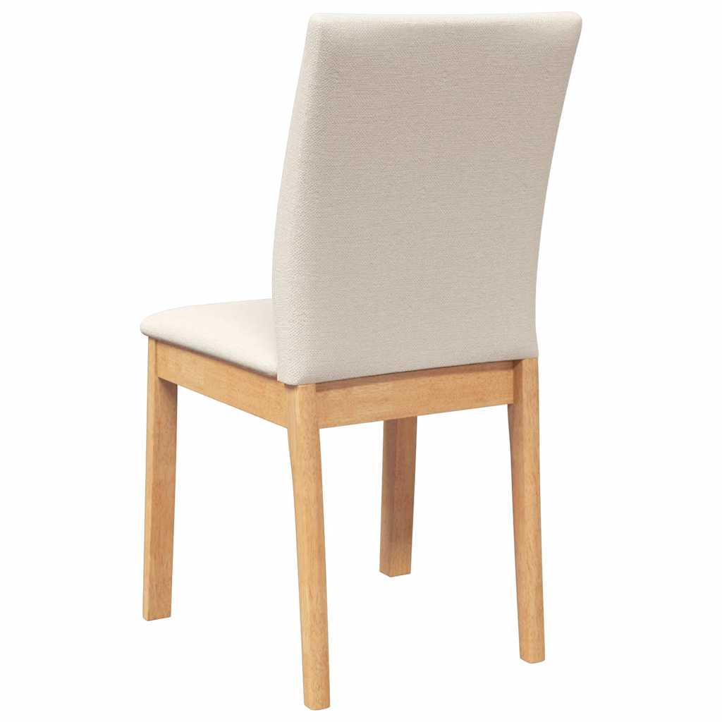 spisebordsstole med hynder 2 stk. massivt gummitræ