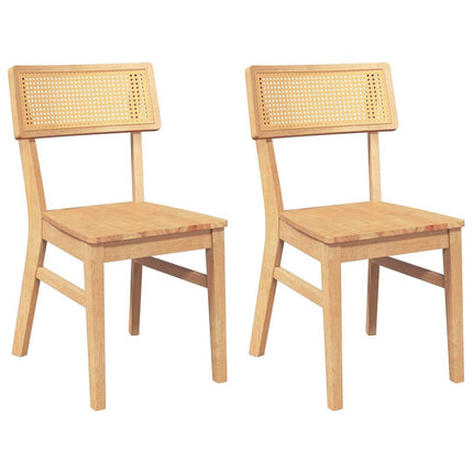 spisebordsstole 2 stk. massivt gummitræ