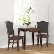 spisebordsstole med hynder 2 stk. massivt gummitræ brun