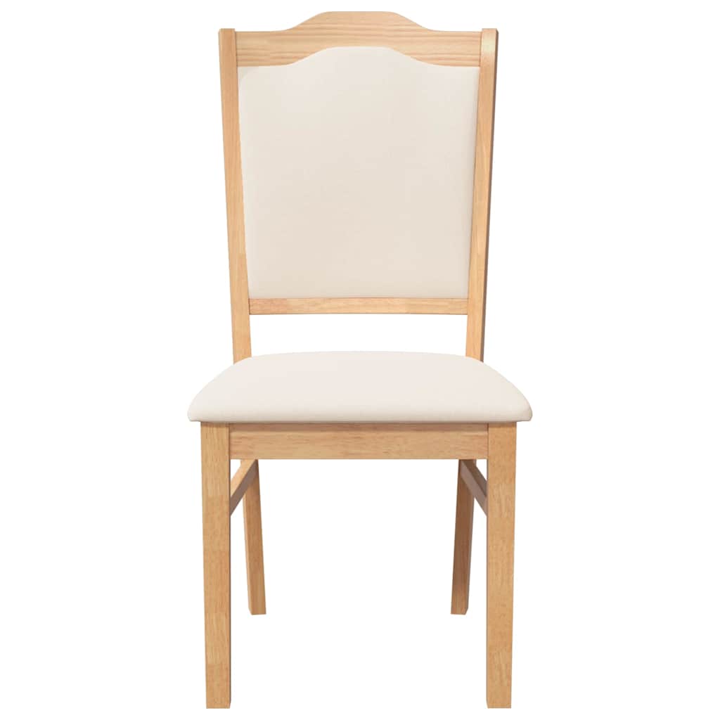 spisebordsstole med hynder 2 stk. massivt gummitræ