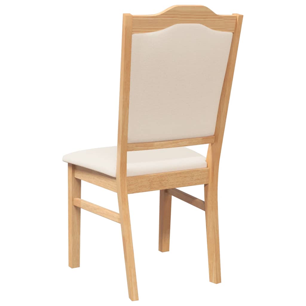 spisebordsstole med hynder 2 stk. massivt gummitræ