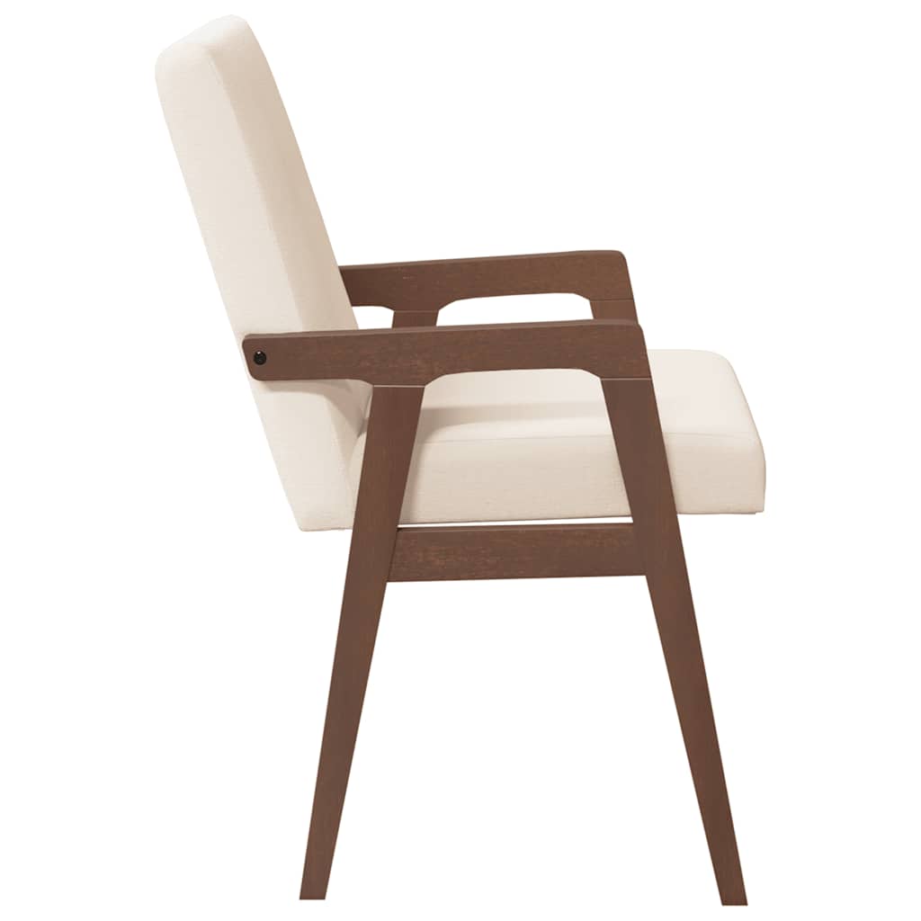 spisebordsstole med hynder 2 stk. massivt gummitræ brun