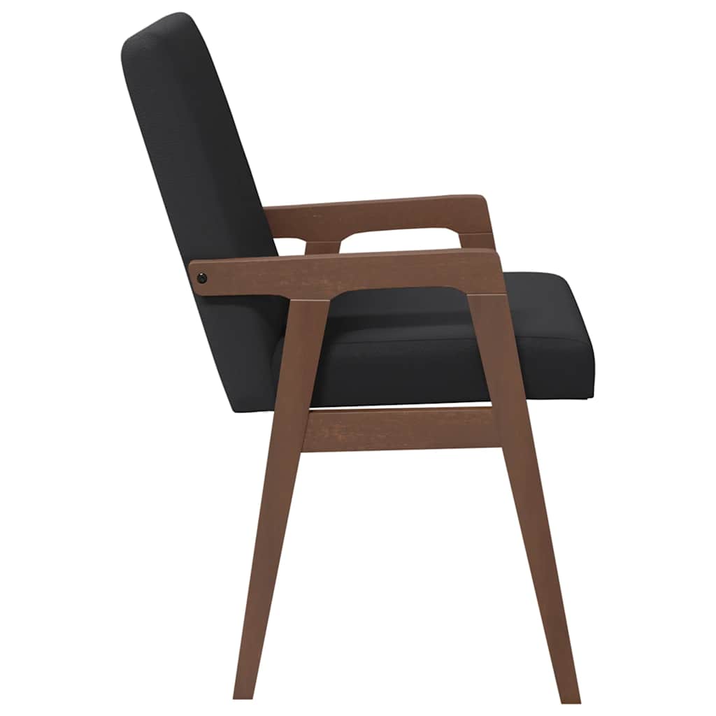 spisebordsstole med hynder 2 stk. massivt gummitræ brun