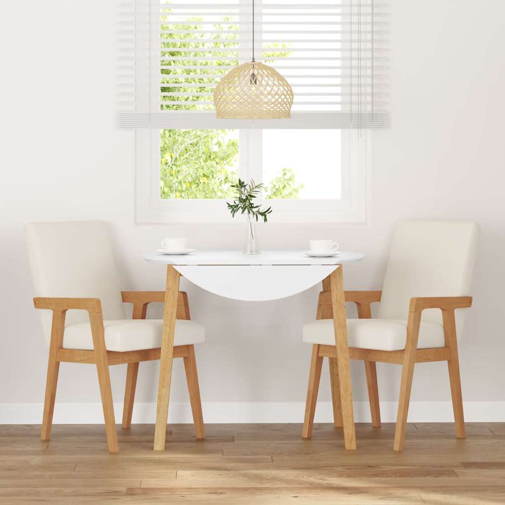 spisebordsstole med hynder 2 stk. massivt gummitræ