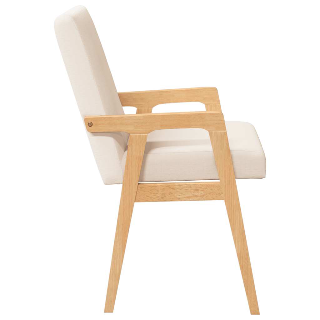 spisebordsstole med hynder 2 stk. massivt gummitræ