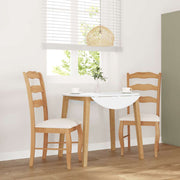 spisebordsstole med hynder 2 stk. massivt gummitræ naturfarvet