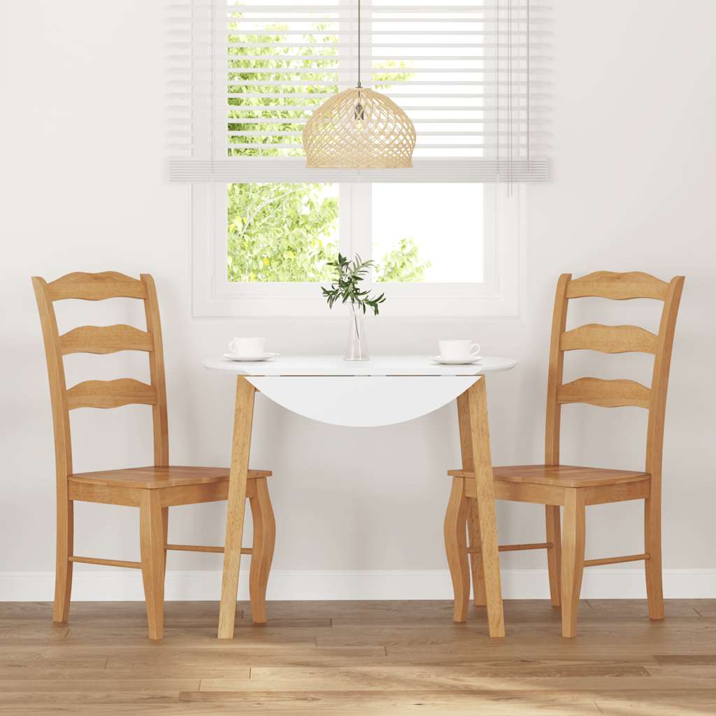 spisebordsstole 2 stk. massivt gummitræ naturfarvet