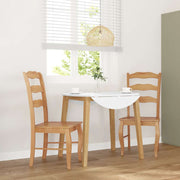 spisebordsstole 2 stk. massivt gummitræ naturfarvet