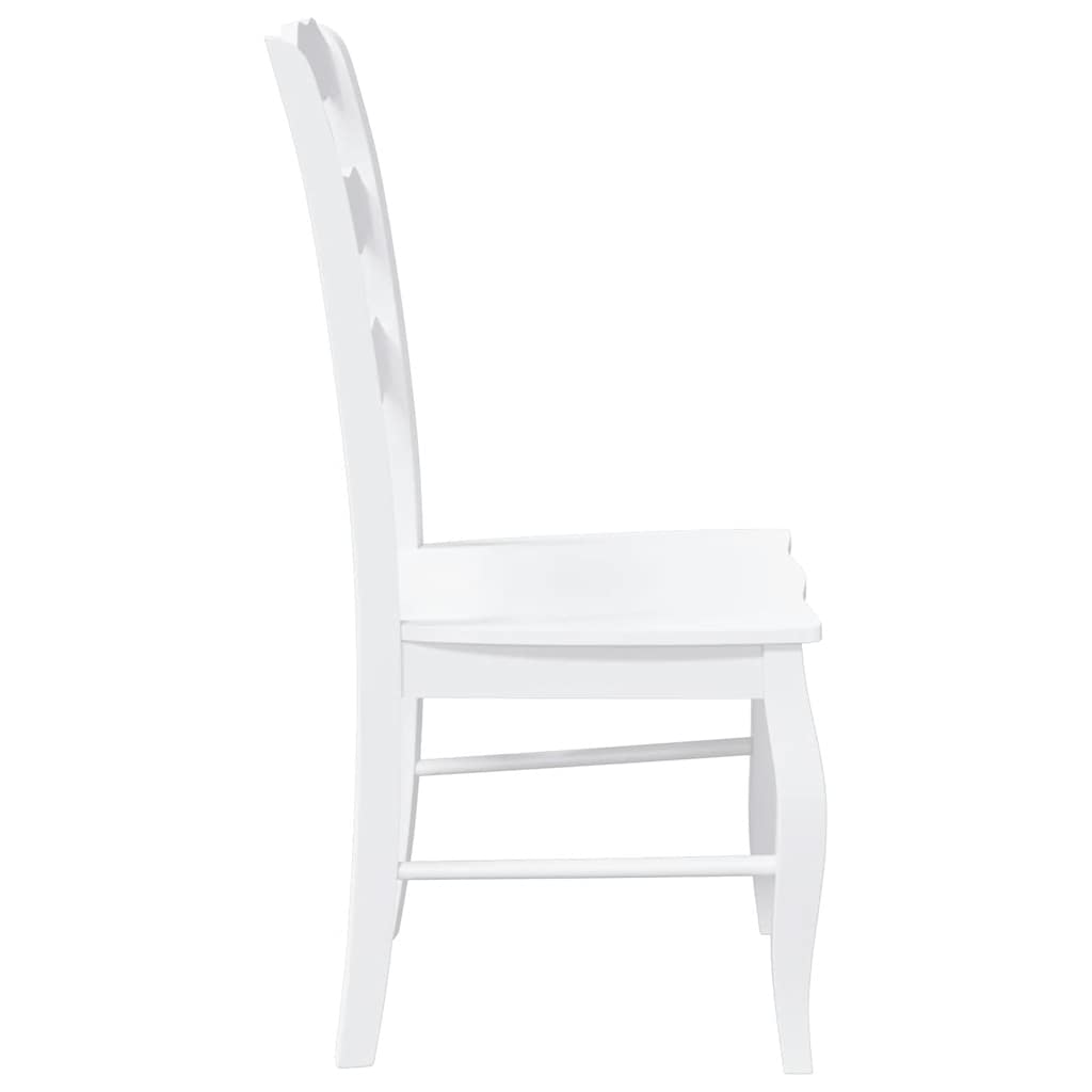 spisebordsstole 2 stk. massivt gummitræ hvid