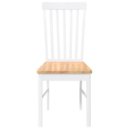 spisebordsstole 2 stk. massivt gummitræ hvid