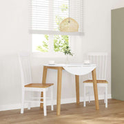 spisebordsstole 2 stk. massivt gummitræ hvid