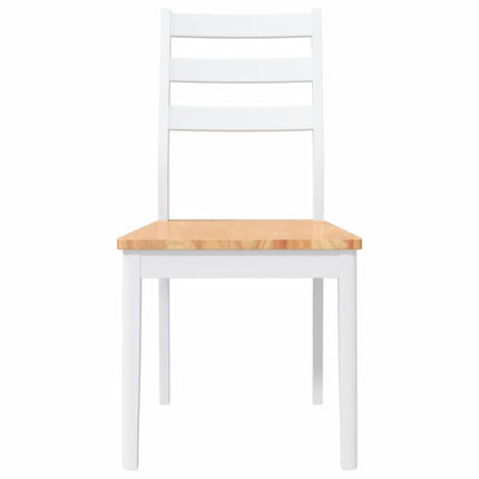 spisebordsstole 2 stk. massivt gummitræ hvid