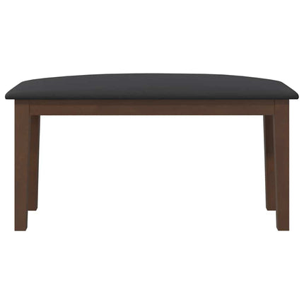 bænk 90 cm massivt gummitræ brun