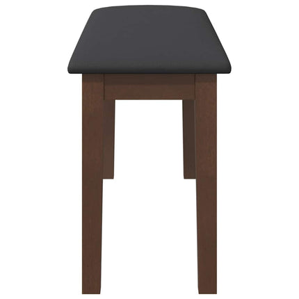 bænk 90 cm massivt gummitræ brun