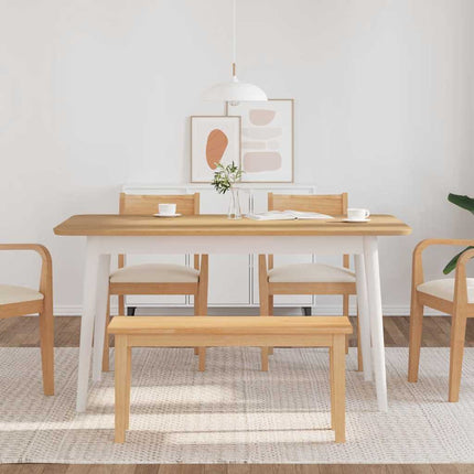 bænk 90 cm massivt gummitræ